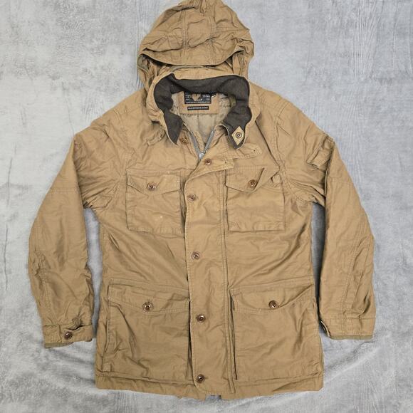 J. Crew Other - J. Crew NX-631 M65 Military / Mechanic Field Jacket MENS M Hooded Khaki Brown
